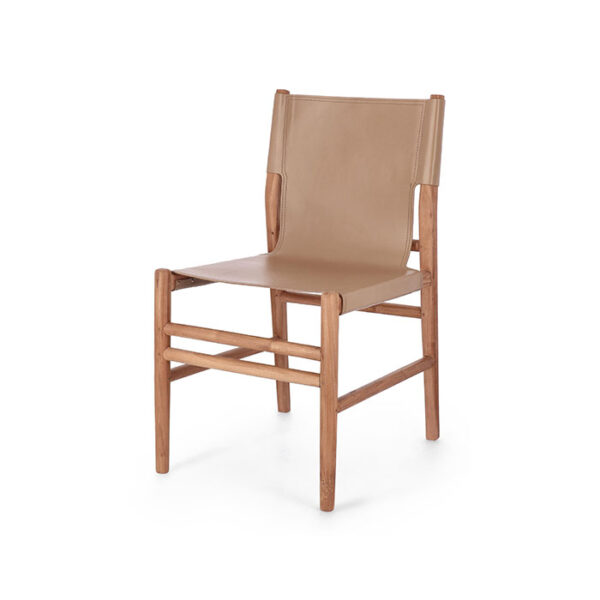 Sedia in pelle Tortora Caroline 0747162 Andrea Bizzotto