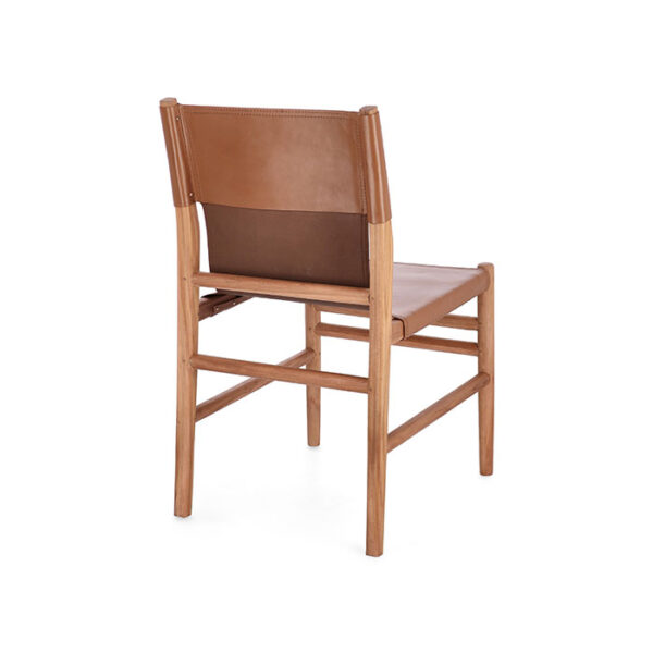 Sedia in pelle colorata Cognac Caroline 0747163 Andrea Bizzotto