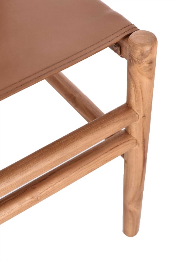 Sedia in pelle pieno fiore cognac Caroline 0747163 Andrea Bizzotto