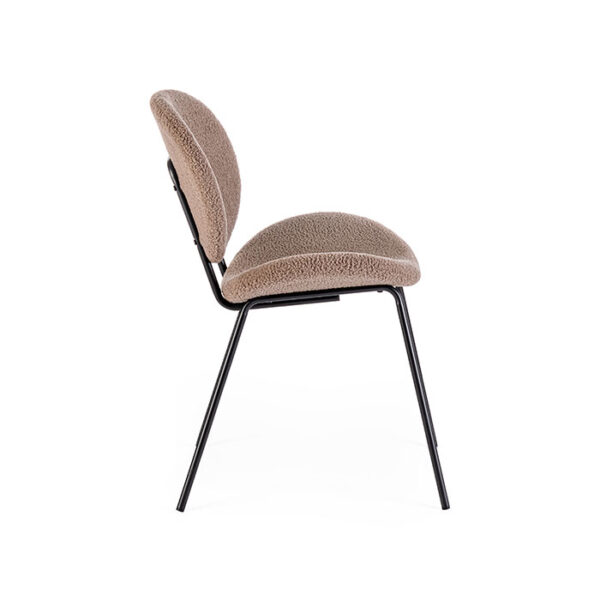 Sedia in poliestere colorata Marrone Maddie 0733433 Andrea Bizzotto