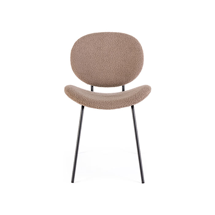 Sedia in poliestere imbottita Marrone Maddie 0733433 Andrea Bizzotto