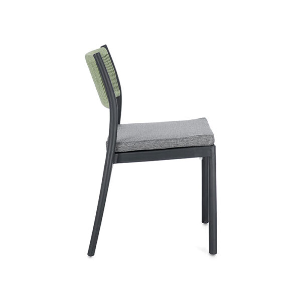 Sedia in polipropilene Antracite-Verde Alvin 0650003 Andrea Bizzotto