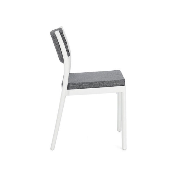 Sedia in polipropilene Bianco-Grigio scuro Alvin 0650002 Andrea Bizzotto
