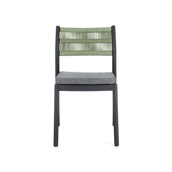 Sedia in polipropilene colorata Antracite-Verde Alvin 0650003 Andrea Bizzotto