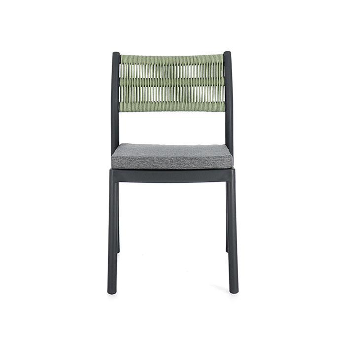 Sedia in polipropilene colorata Antracite-Verde Alvin 0650003 Andrea Bizzotto