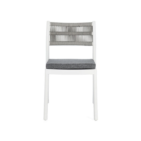 Sedia in polipropilene colorata Bianco-Grigio chiaro Alvin 0650001 Andrea Bizzotto