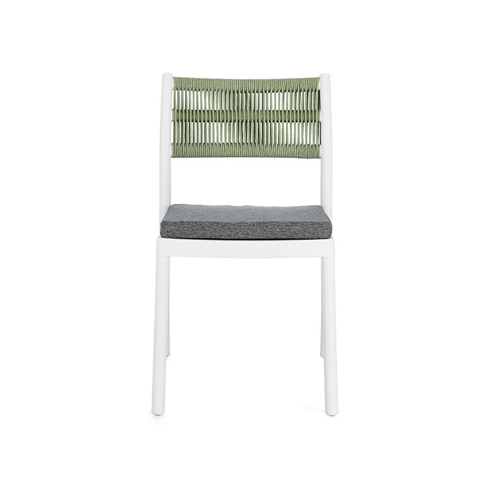 Sedia in polipropilene colorata Bianco-verde Alvin 0650000 Andrea Bizzotto