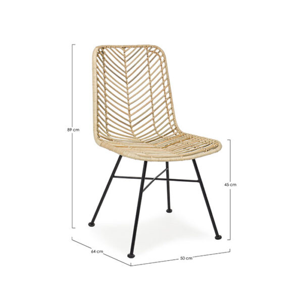 Sedia in rattan Naturale Lorena 0671478 Andrea Bizzotto