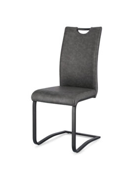 Sedia in similpelle colorata Antracite Kenneth 0731254 Andrea Bizzotto