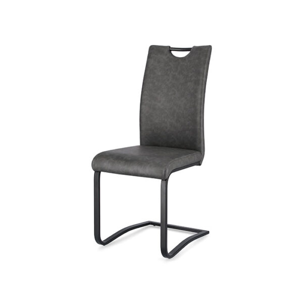 Sedia in similpelle colorata Antracite Kenneth 0731254 Andrea Bizzotto