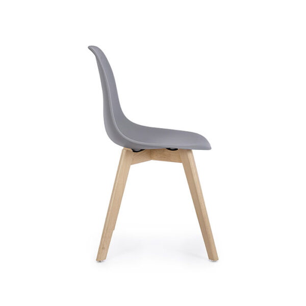 Sedia moderna colorata in polipropilene Grigio System 0733427 Andrea Bizzotto