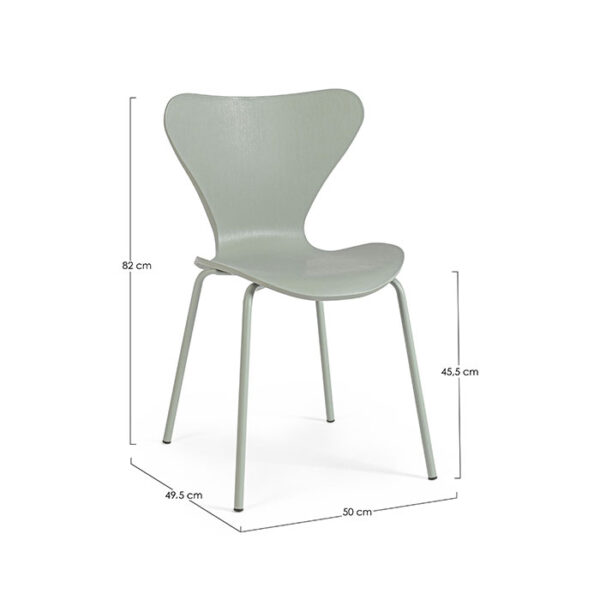 Sedia moderna in polipropilene Verde Tessa 0733410 Andrea Bizzotto