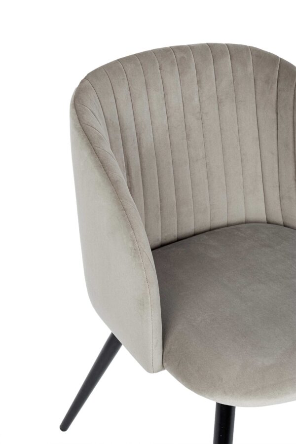 Sedia moderna in velluto Tortora Queen Velvet 0734287 Andrea Bizzotto