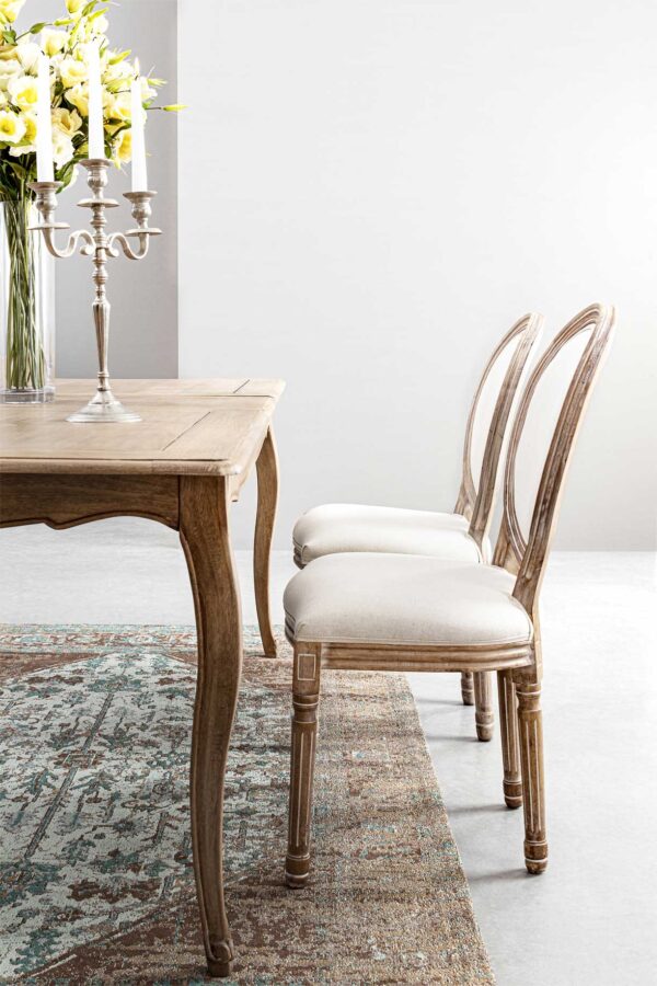 Sedia stile classico in poliestere effetto velluto naturale Mathilde 0743253 Andrea Bizzotto
