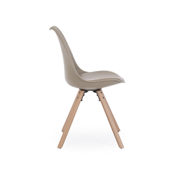Sedia tortora con cuscino gambe in legno New Trend 0733423 Andrea Bizzotto