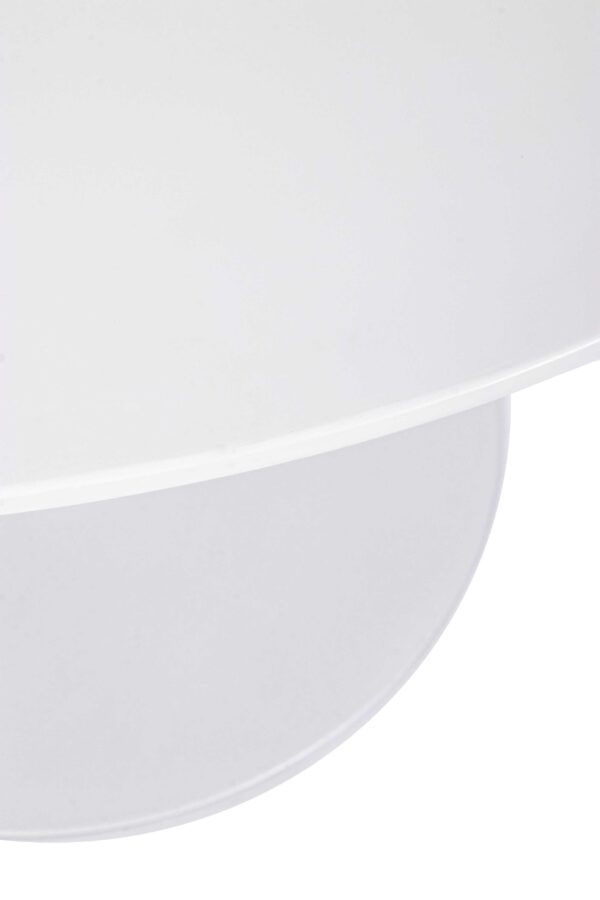 Tavolo tondo bianco in acciaio e mdf Bloom 0732981 Andrea Bizzotto